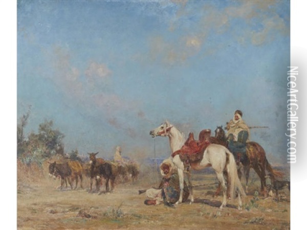 A Caravan At Rest Oil Painting - Henri Emilien Rousseau