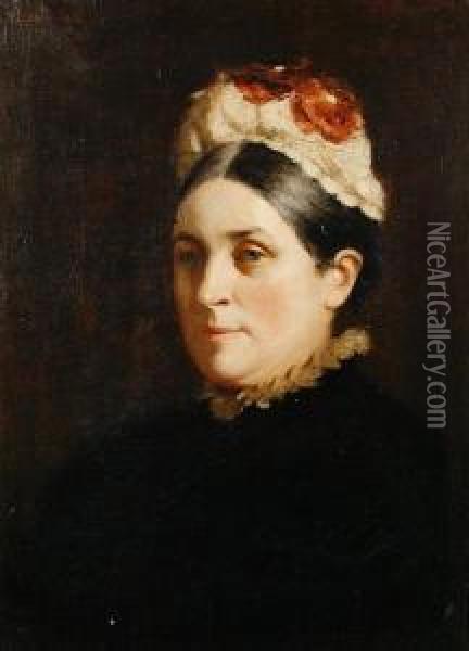 Portrait Of Eliza Horne Oil Painting - Garden Grant Smith