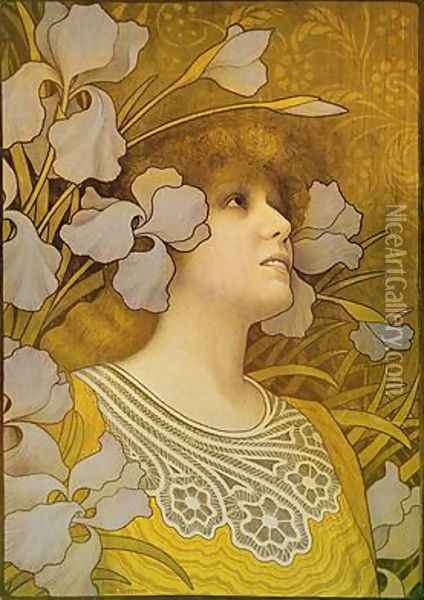 Sarah Bernhardt Oil Painting - Paul Berthon