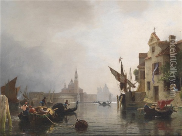 Venezianisches Capriccio Oil Painting - Ludwig Meixner