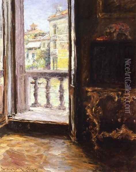 Venetian Balcony Oil Painting - William Merritt Chase
