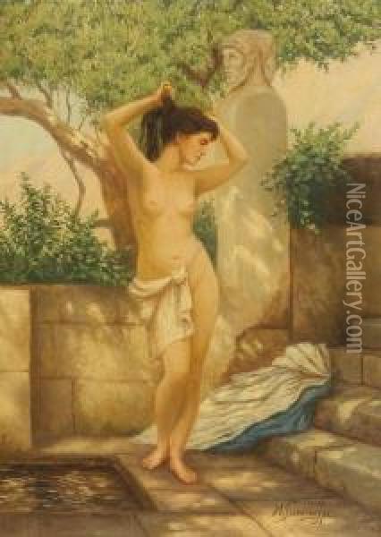 Griechische Frau An Einem Brunnen Oil Painting - Henrik Ippolipovich Semiradskii