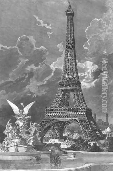 The Eiffel Tower (1887-89) Oil Painting - Albert Bellenger