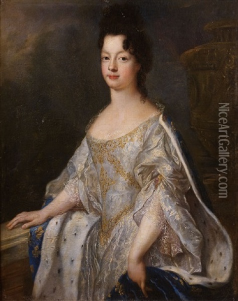 Portrait D'elisabeth-charlotte D'orleans, Duchesse De Lorraine Oil Painting - Francois de Troy