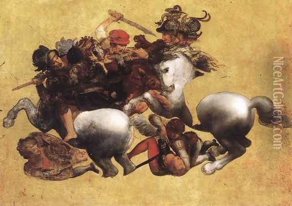 Battle of Anghiari Oil Painting - Leonardo Da Vinci