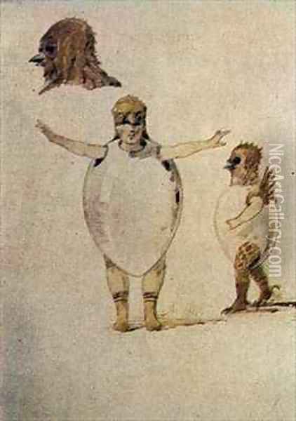 Dance of the Hatched Chickens Oil Painting - Viktor Aleksandrovich Gartman (Hartman)