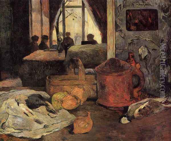 Still Life In An Interior Copenhagen Oil Painting - Paul Gauguin