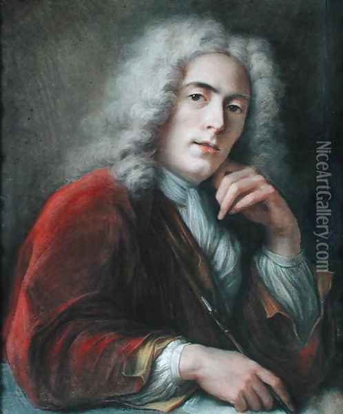 Portrait of the Artist Oil Painting - Charles-Antoine Coypel