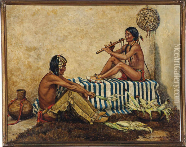 The Corn Song Oil Painting - Carl Moon