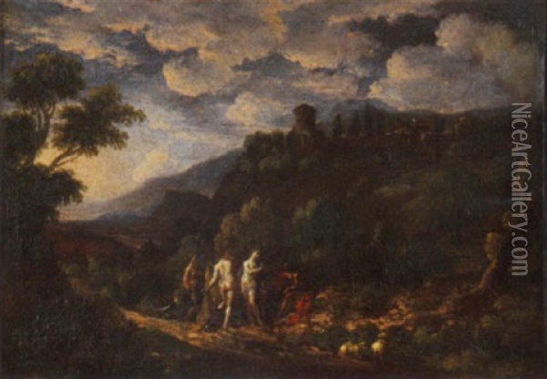 Il Giudizio Di Paride Oil Painting - Jan Frans van Bloemen