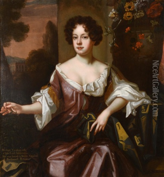 Portrait Of Bridget Vaughan, Lady Ashburnham Oil Painting - Willem Wissing