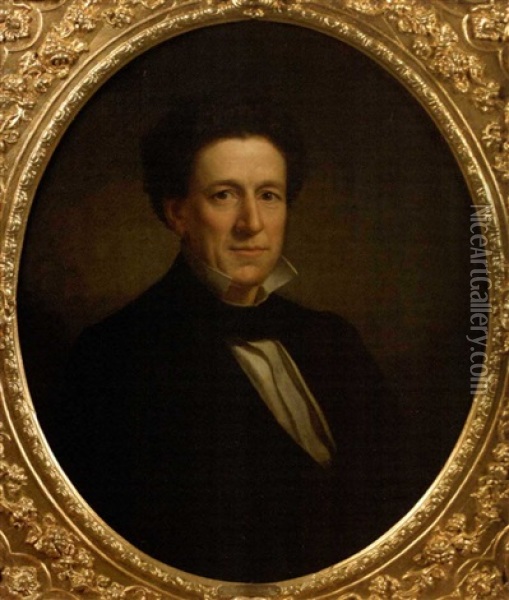 Portrait Of A Gentleman Oil Painting - Alban Jasper Conant