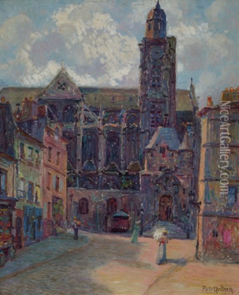 Katedrala Oil Painting - Rudolf Quittner