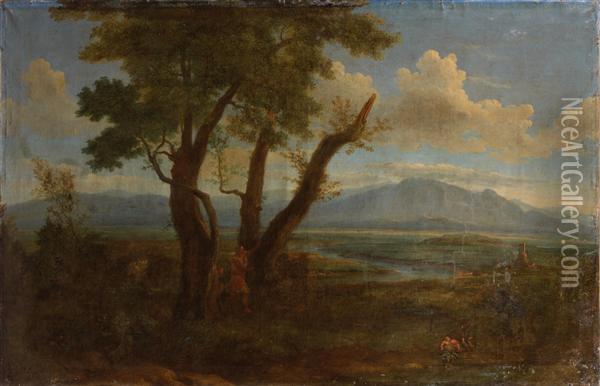 Romulus Et Remus Recueillis Par Faustulus Et Larentia Oil Painting - Hendrik Frans Van Lint