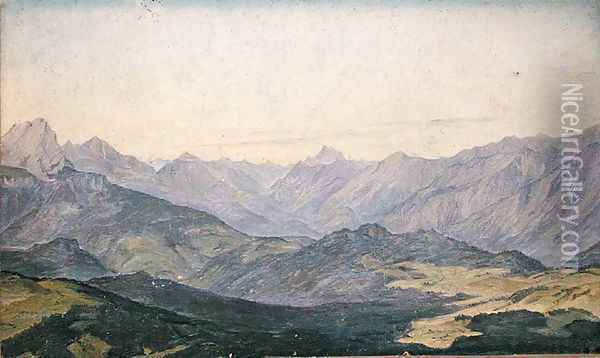 Mountain Valley in Oberbayern Oil Painting - Hermann Kauffmann
