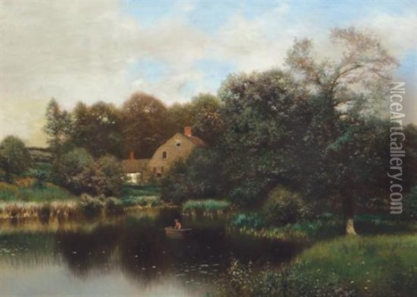 ''the Old Homestead'' Oil Painting - Henry Pember Smith