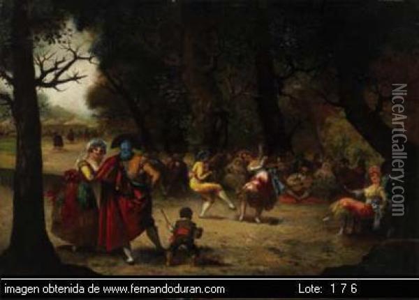 Senza Titolo Oil Painting - Eugenio Lucas Villamil