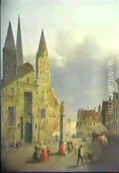 Kirche St. Jacob In Gent Oil Painting - Pierre Francois de Noter
