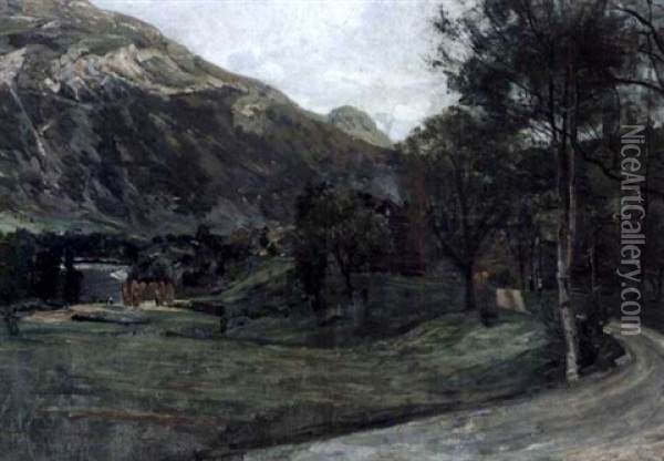 Forde I Sondfjord Oil Painting - Gerhard Peter Franz Vilhelm Munthe