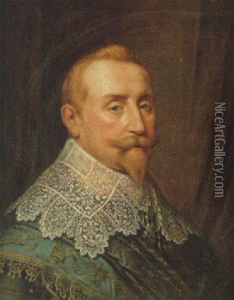 Gustaf Ii Adolf Oil Painting - Johan Gustav Sandberg