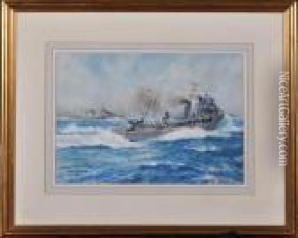 Hornets Of The Sea Oil Painting - William Minshall Birchall