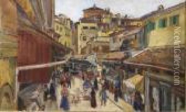 Ponte Vecchio Oil Painting - Ulvi Liegi