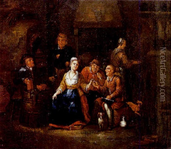 Scene D'interieur Oil Painting - Cornelis Pietersz Bega