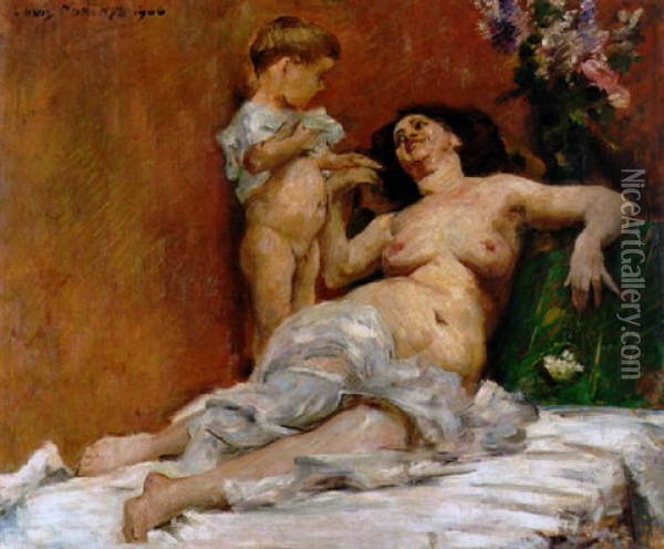 Mutter Mit Kind Oil Painting - Lovis Corinth