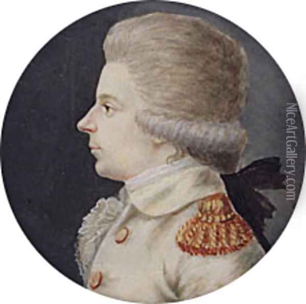 JPortrait of a Man ca 1780 Oil Painting - Edme Quenedey