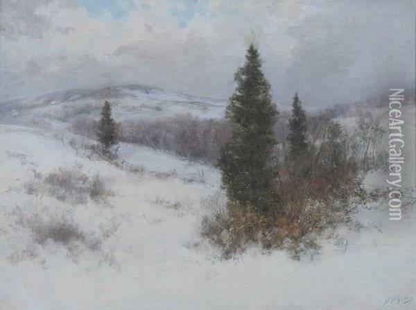 Winter In The Berkshires Oil Painting - Horace P. Giles