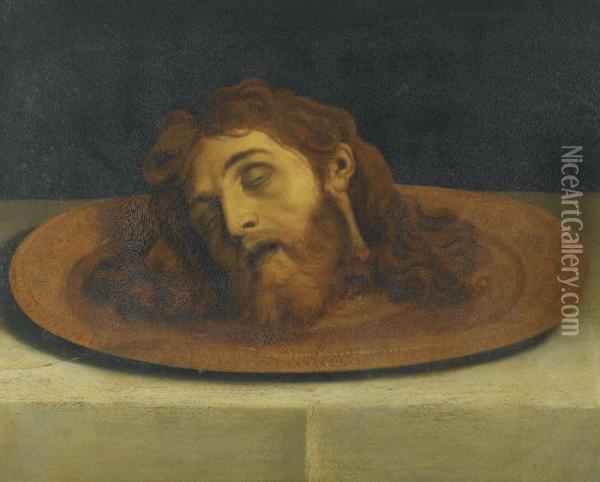 Head Of St. John The Baptist Oil Painting - Domenico Zampieri (Domenichino)