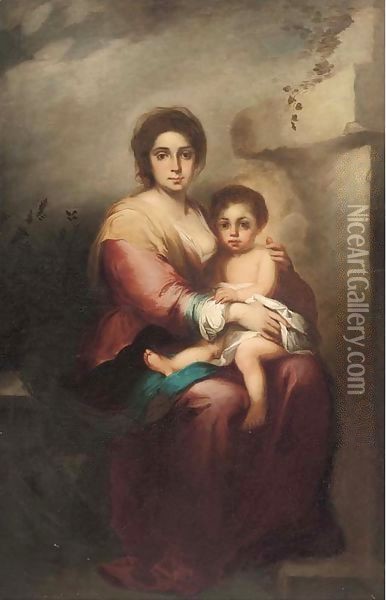 The Madonna and Child 2 Oil Painting - Bartolome Esteban Murillo