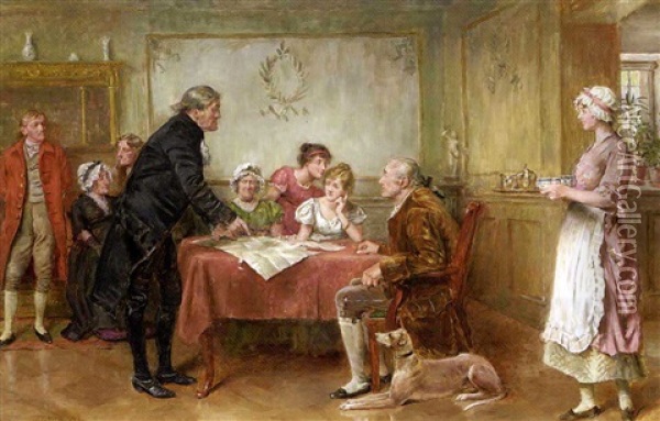 The Property Deed Oil Painting - George Goodwin Kilburne