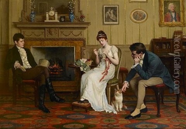 The Patient Competitors Oil Painting - Charles Haigh-Wood