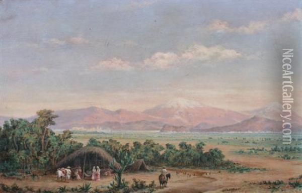Valley Of Mexico Oil Painting - Conrad Wise Chapman