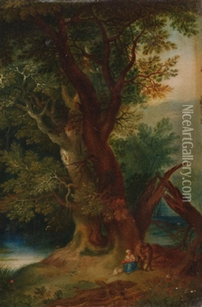 Ruhe Auf Der Flucht Oil Painting - Jan Brueghel the Elder