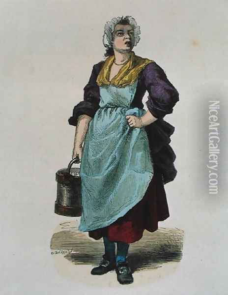 Walnut Seller in 1774 Oil Painting - Burn (Cosson) Smeeton