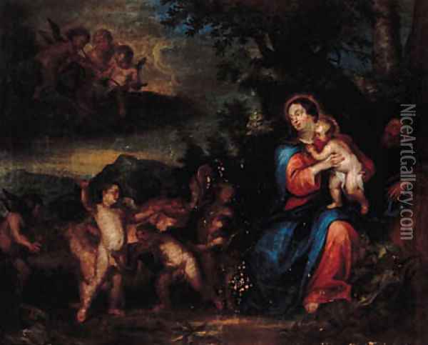 The Rest on the Flight into Egypt Oil Painting - Sir Anthony Van Dyck