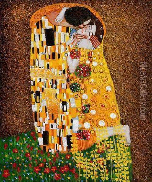 The Kiss (fullview) Oil Painting - Gustav Klimt