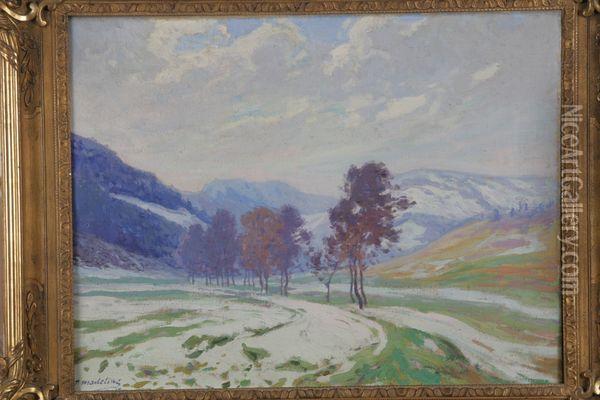 Vallee De La Thur, Hiver Oil Painting - Paul Madeline