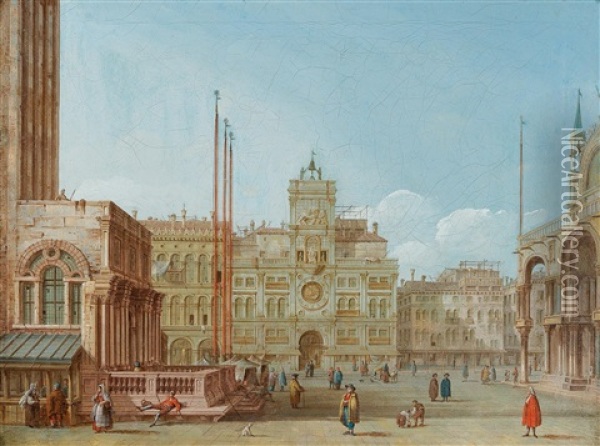 The Piazza San Marco Oil Painting - Pietro Bellotti
