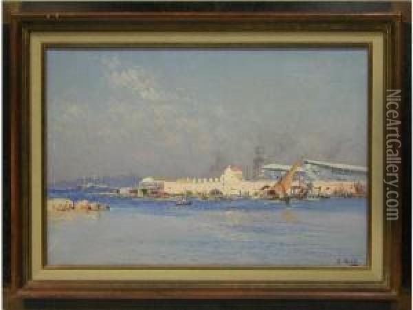 La Rade De Toulon Oil Painting - Francois Nardi
