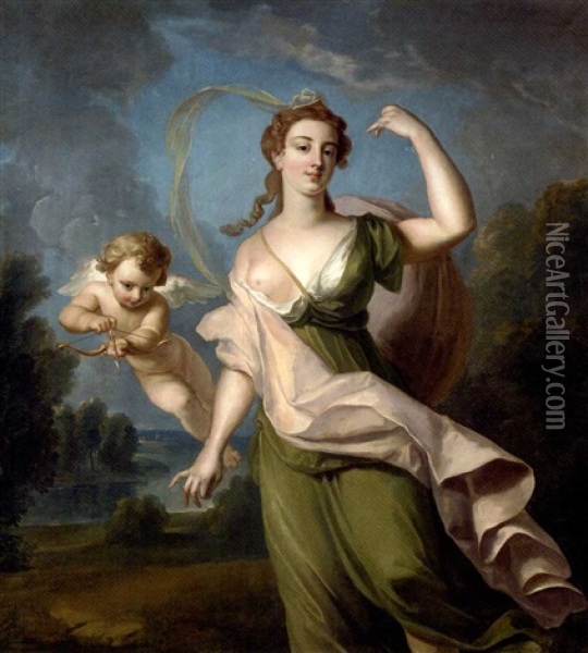 The Goddess Of Love Oil Painting - Philip Mercier