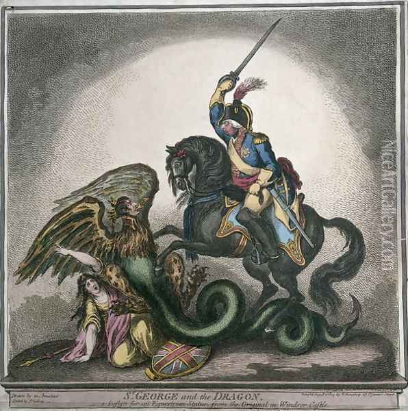 St. George and the Dragon, 1805 Oil Painting - Thomas Richmond Gale Braddyll