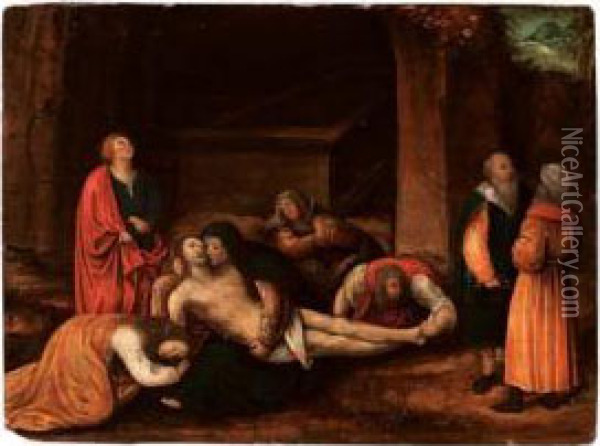Compianto Su Cristo Morto Oil Painting - Bartolomeo Suardi