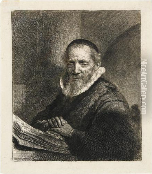 Jan Cornelis Sylvius, Preacher. Oil Painting - Rembrandt Van Rijn