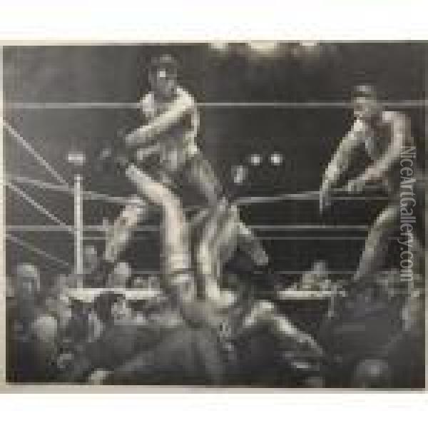 Dempsey And Firpo (m. 181) Oil Painting - George Wesley Bellows