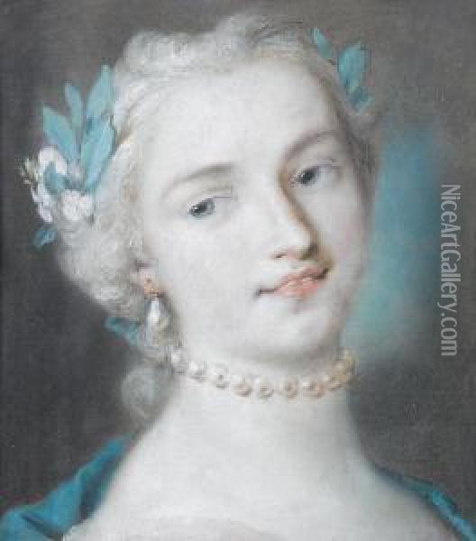 Portrait Of A Young Woman Oil Painting - Rosalba Carriera