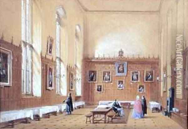New College Hall 1858 Oil Painting - Joseph Nash