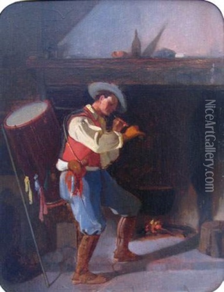 Le Joueur De Galoubet Oil Painting - Louis-Nicolas (Comte de) Forbin